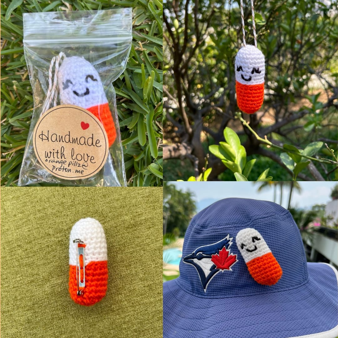 Orange Pillz' Car pendant / Bag charm